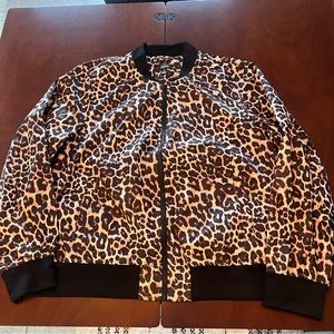 Women’s plus Animal print unlined bomber jacket from City Streets